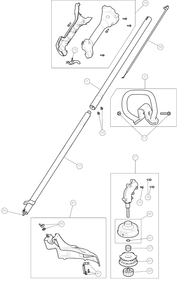 General Assembly Diagram and Parts List for Y25T 41ADY25T900 Yard Machines Trimmer